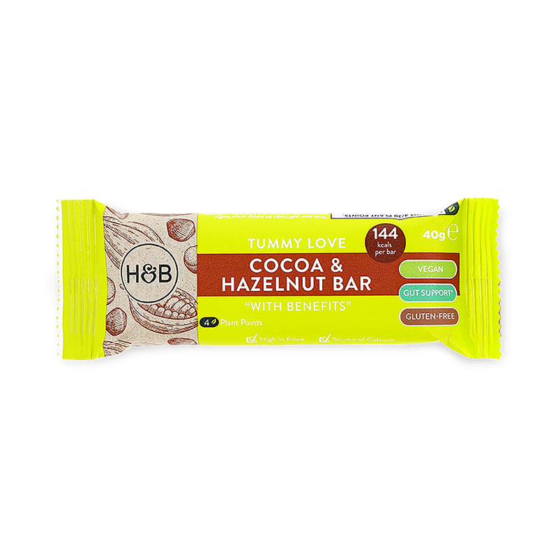 Holland Barrett Tummy Love Cocoa Hazelnut Bar with Benefits 40g