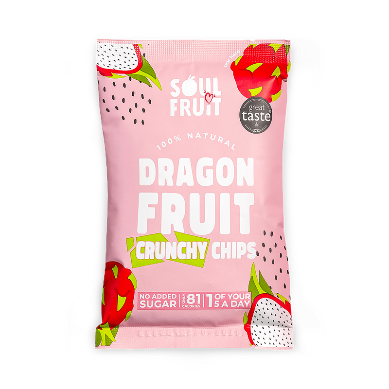 Soul Fruit Crunchy Dried Dragon Fruit Chips 20g - Dragon Fruit
