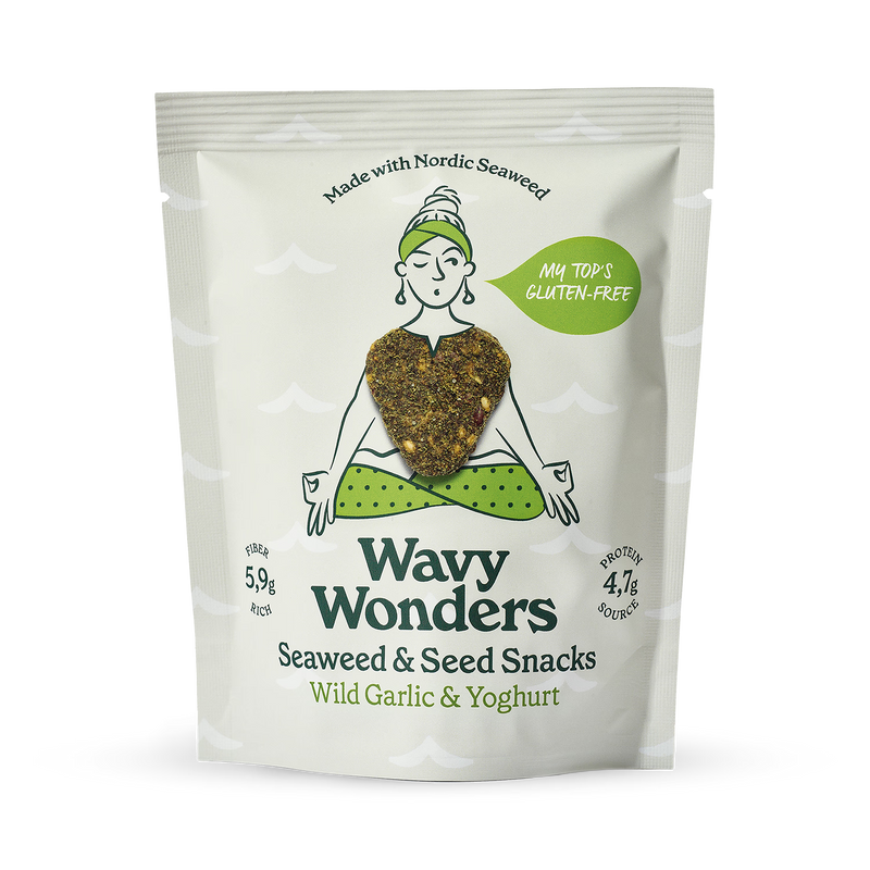 Wavy Wonders Seaweed & Seed Snack Garlic & Yoghurt 30g - Garlic & Yoghurt