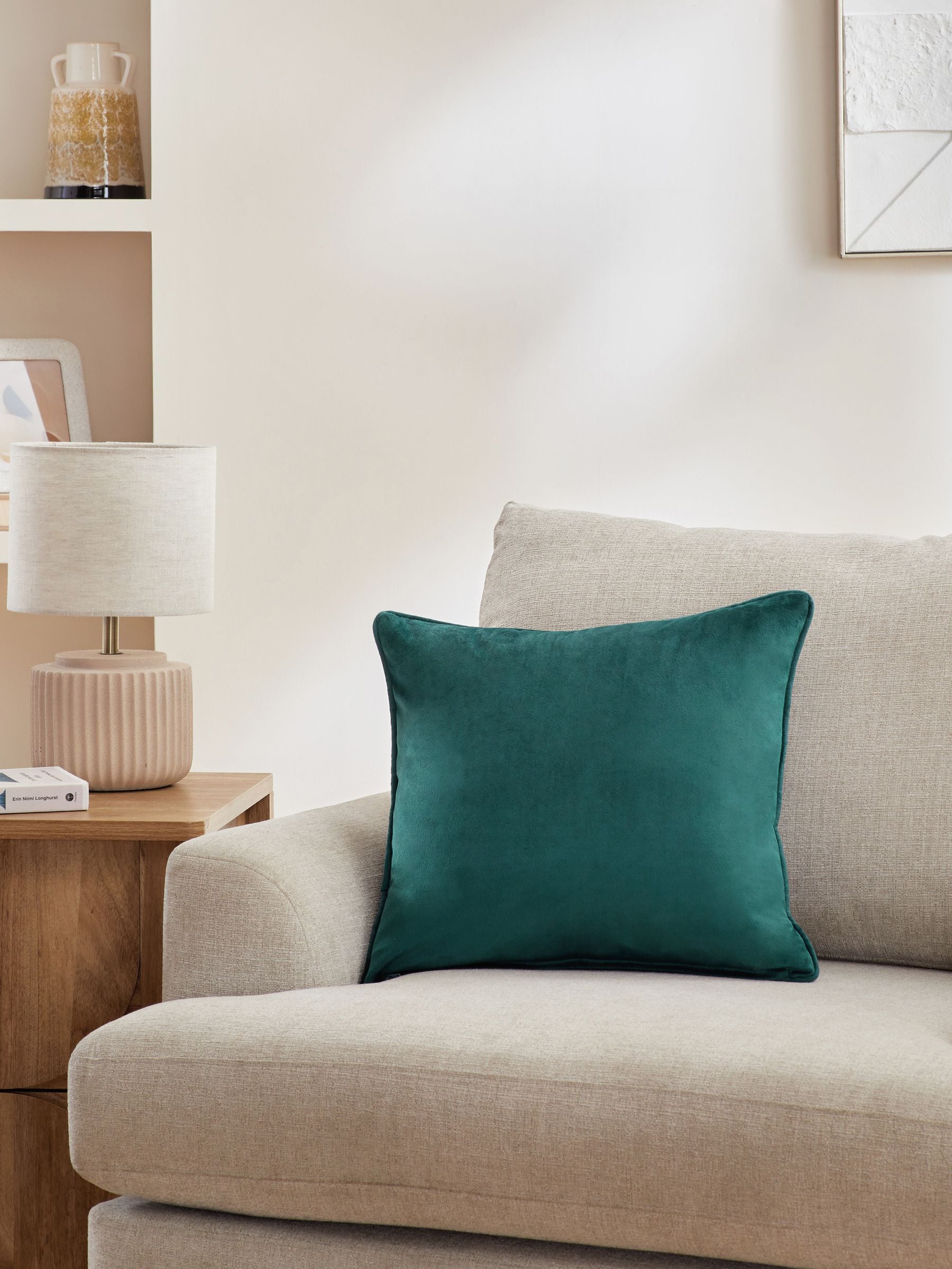 Navy Velvet Cushion 59 x 59cm