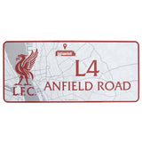 Liverpool FC crest plaque street map Anfield 40x18cm - British product