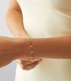 Boodles blossom bracelet rose gold diamonds 19cm, imported from the UK