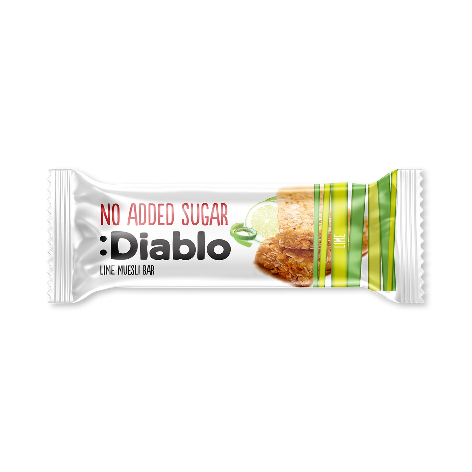 Diablo muesli bar lime 30g, imported from the UK