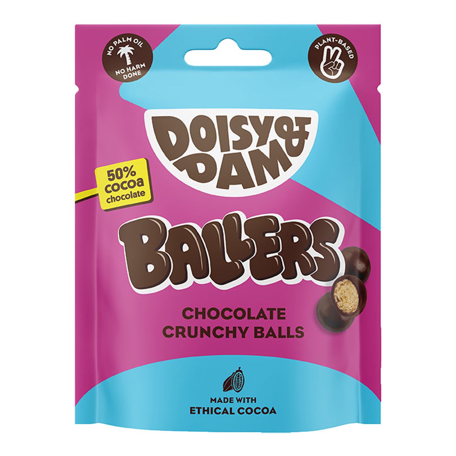 Doisy Dam Ballers Vegan Crunchy Chocolate Balls 75g