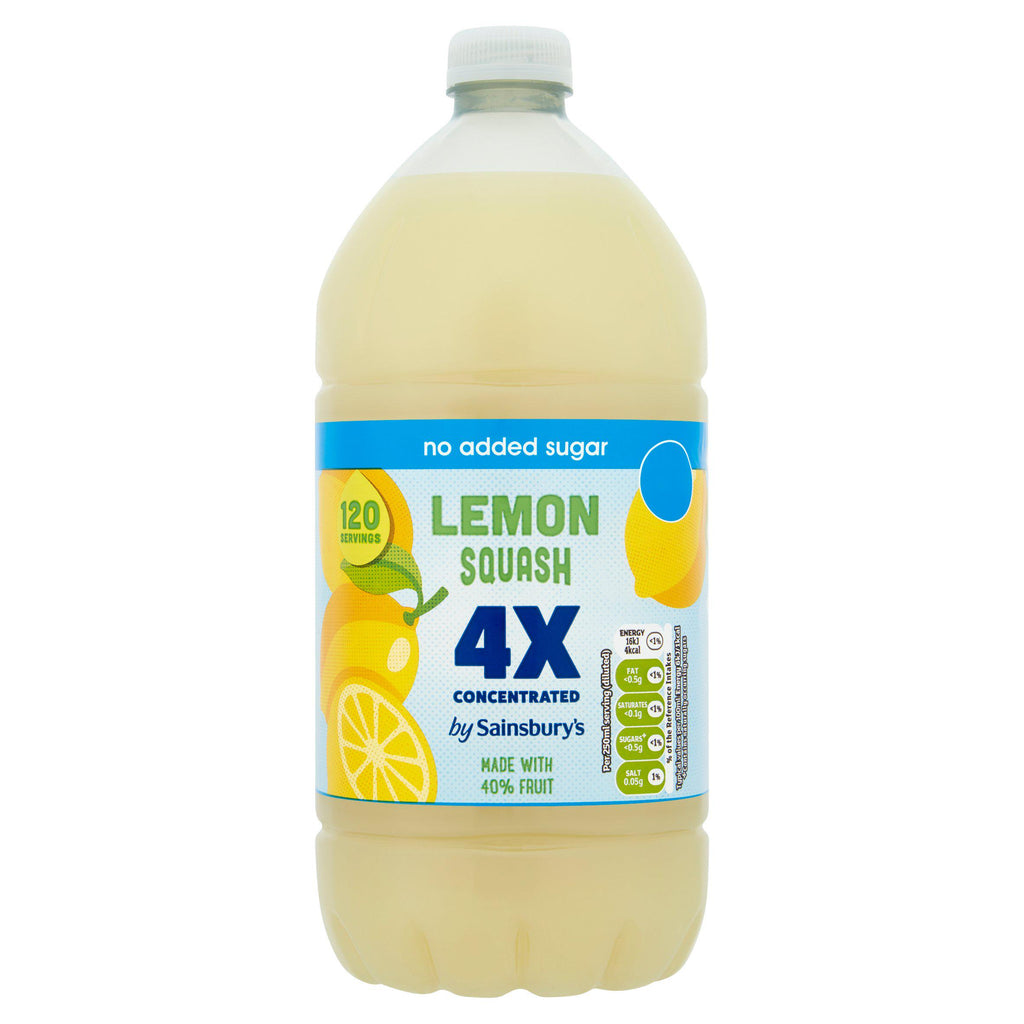 Sainsbury's Quadruple Strength Lemon Squash 1.5L