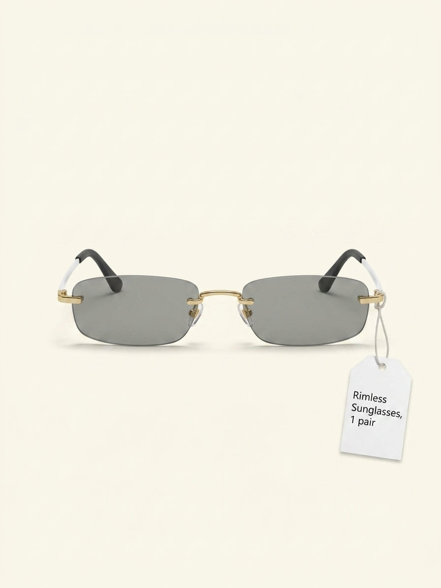 Gucci GC002042 GG1278S rectangle metal sunglasses (British brand)