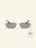 Gucci GC002042 GG1278S rectangle metal sunglasses (British brand)