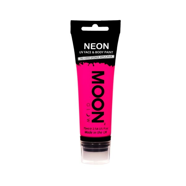 Moon Glow UV face paint pink 75ml, imported from the UK
