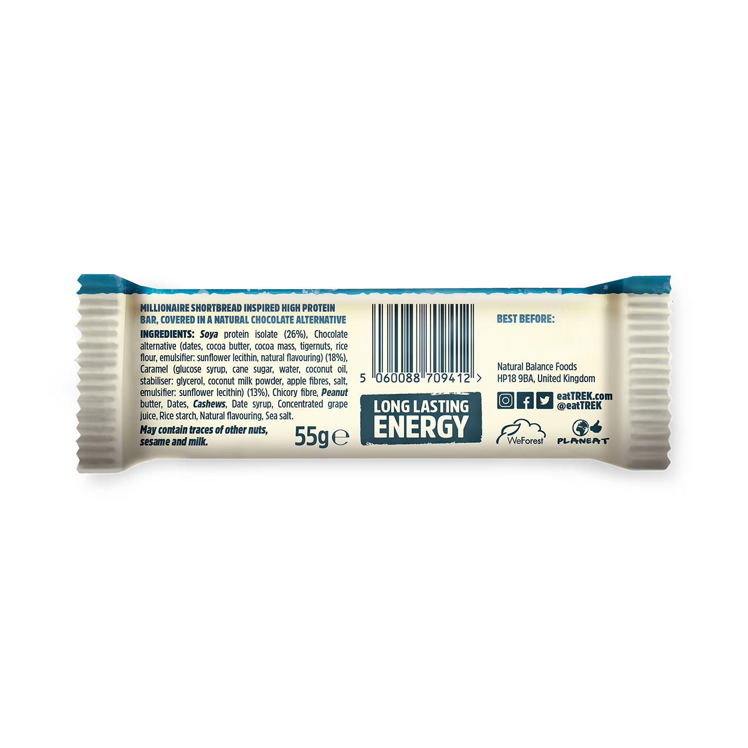 Trek Power Millionaire Shortbread Protein Bar 55g