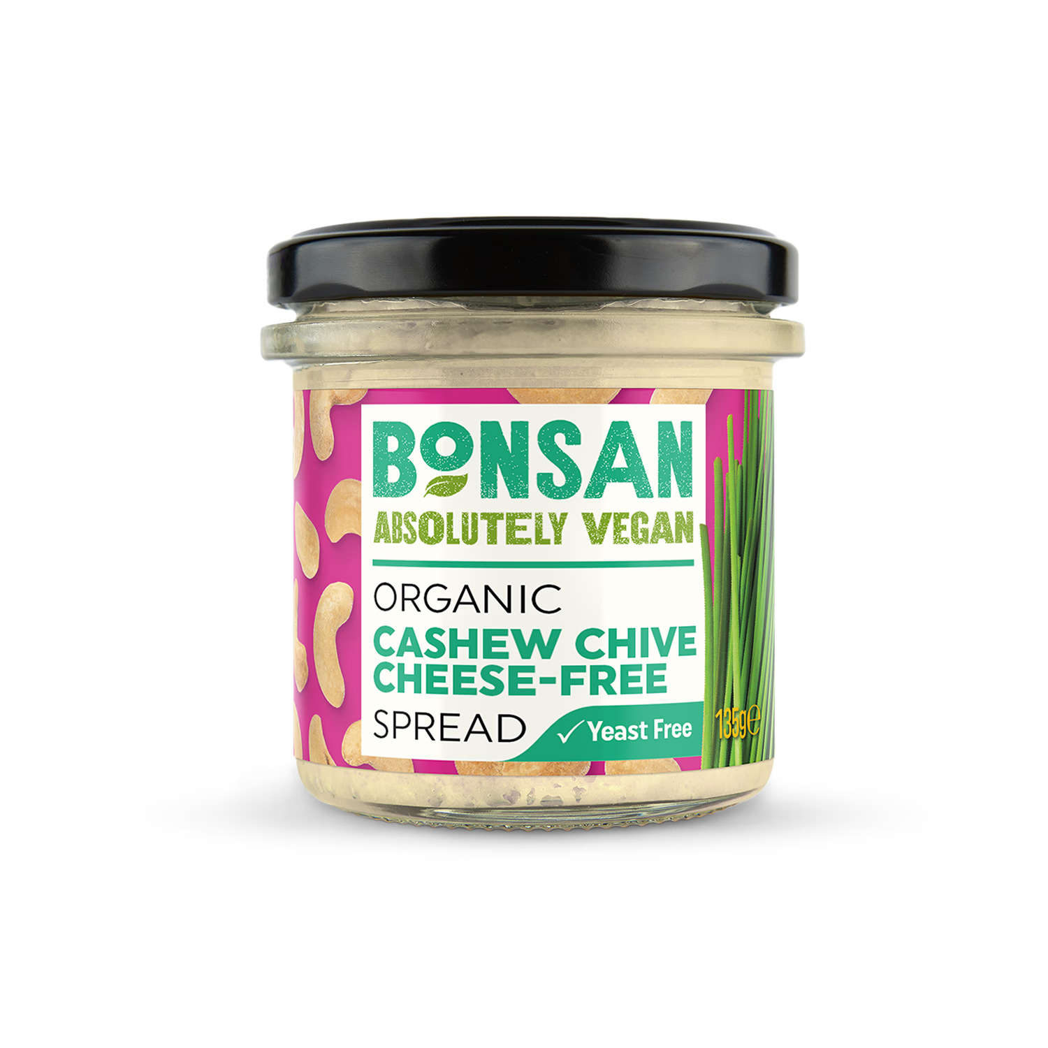 Bonsan Absolutely Vegan Organic Cashew Chive Spread 135g