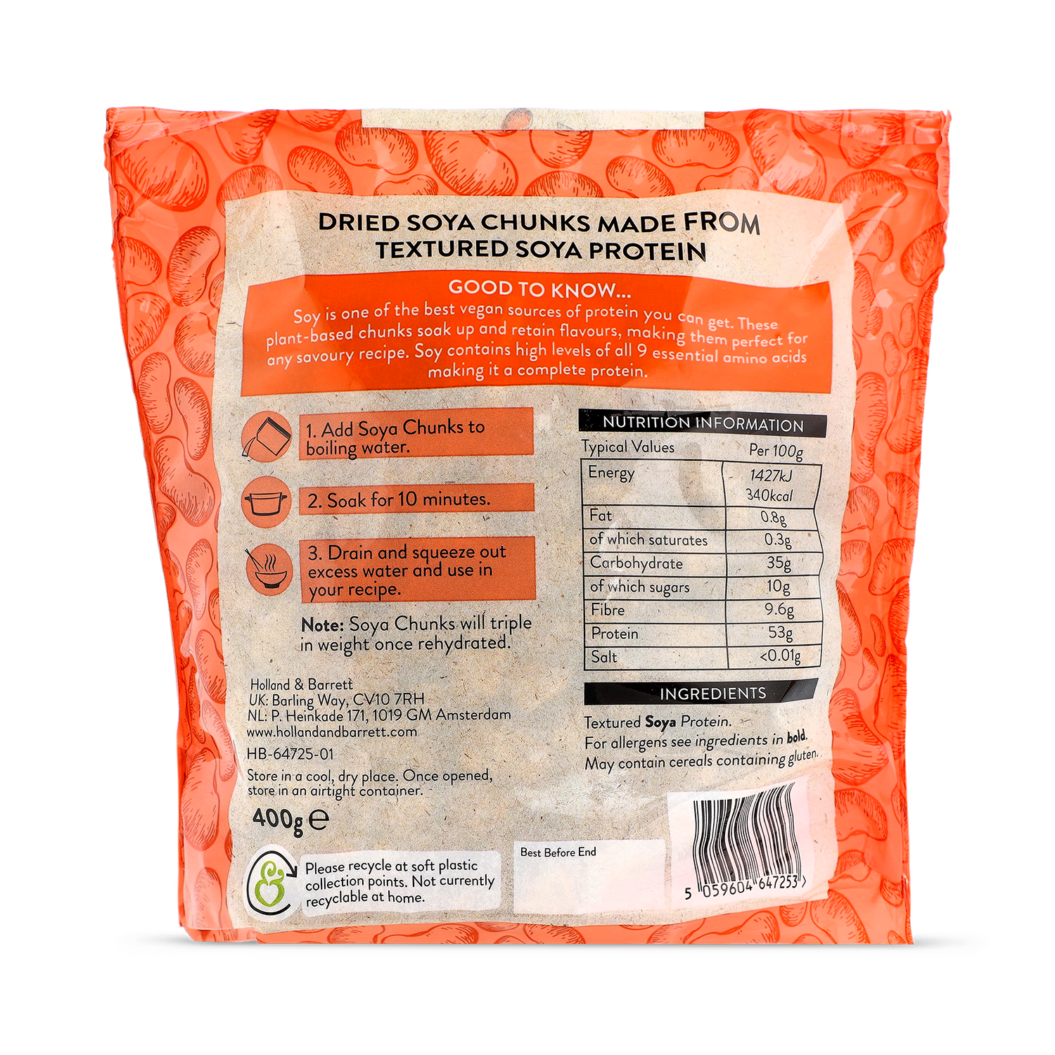 Holland Barrett Soy Protein Chunks 400g