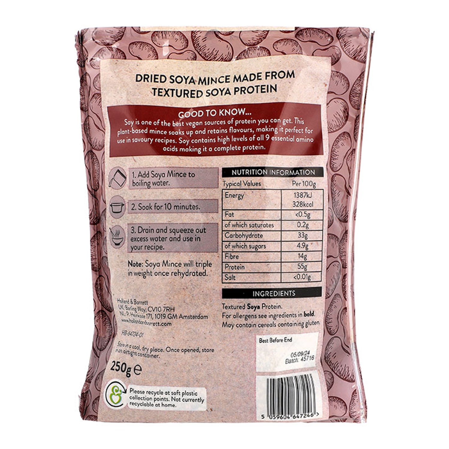 Holland Barrett Soy Protein Mince 250g