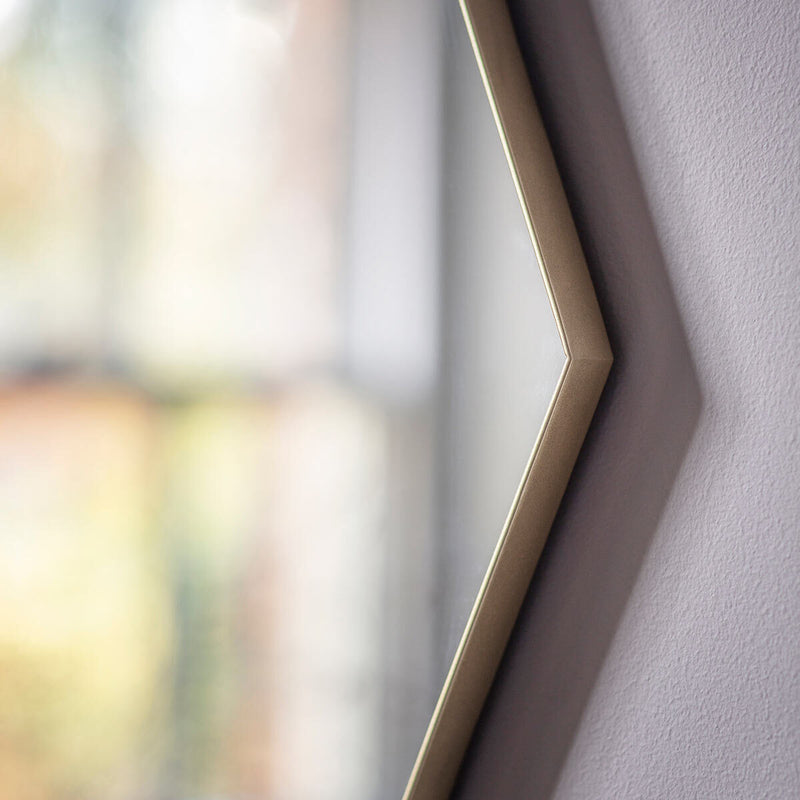 Gallery Bowie champagne octagon mirror 80cm (British brand)