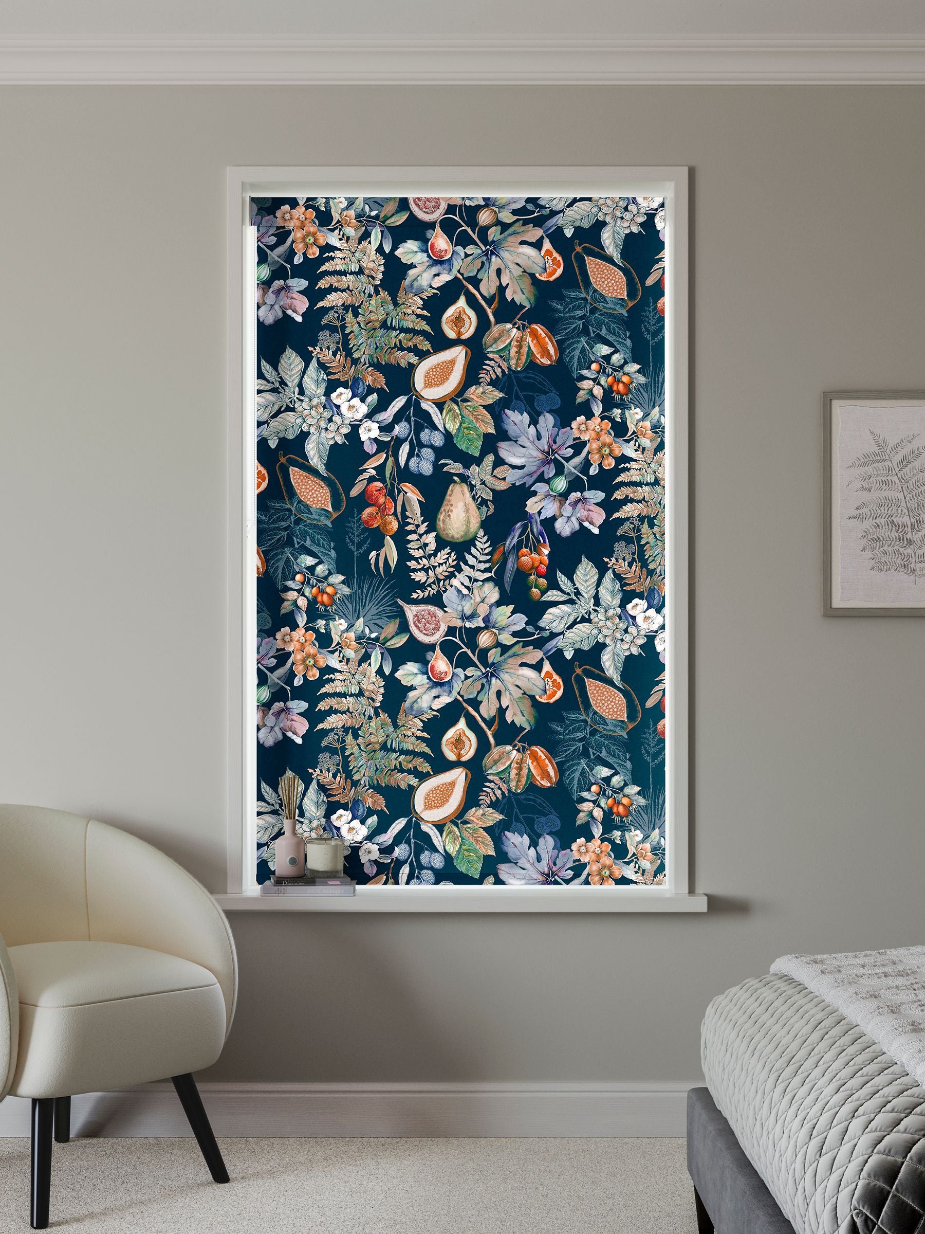 Roche blackout roller blind River design, UK version