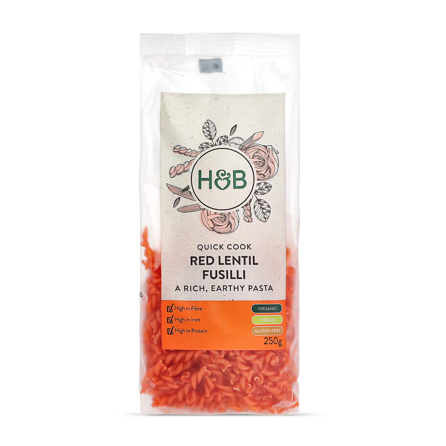 Holland Barrett Red Lentil Fusilli 250g