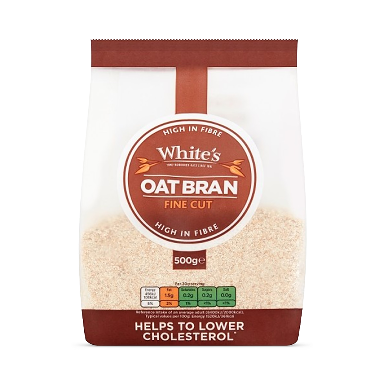 Whites Oat Bran Extra Fine 500g - Medium