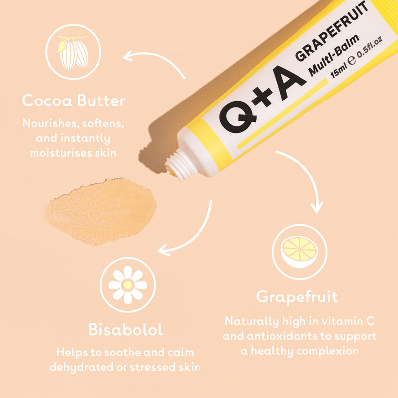 Grapefruit Hydrating Multi-Purpose Balm for Lips and Dry Skin 15ml