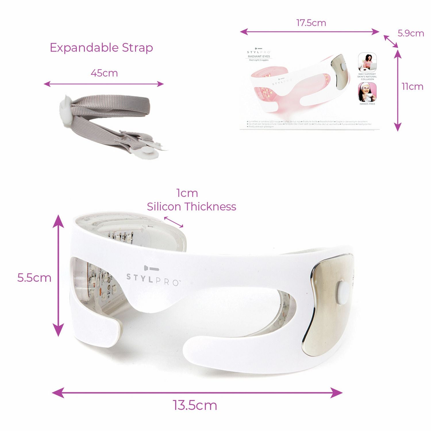 STYLPRO Radiant Eyes red light therapy goggles (British brand)