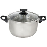 George Home Silver Stainless Steel Stock Pot GOODS ASDA   