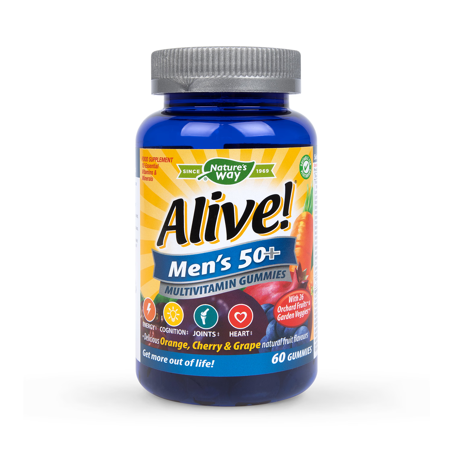 Men's 50+ Multivitamin and Mineral Support 60 Gummies