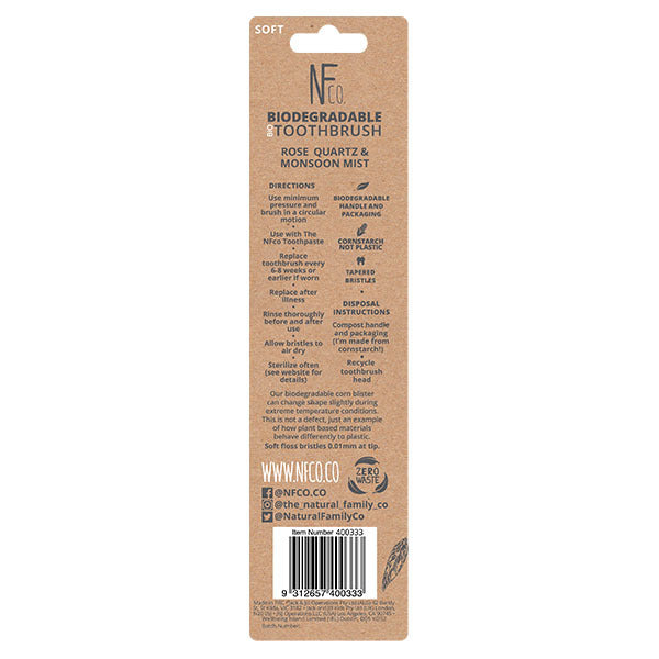 NFco Biodegradable Toothbrush  - Pirate Black & Monsoon Mist GOODS Superdrug   