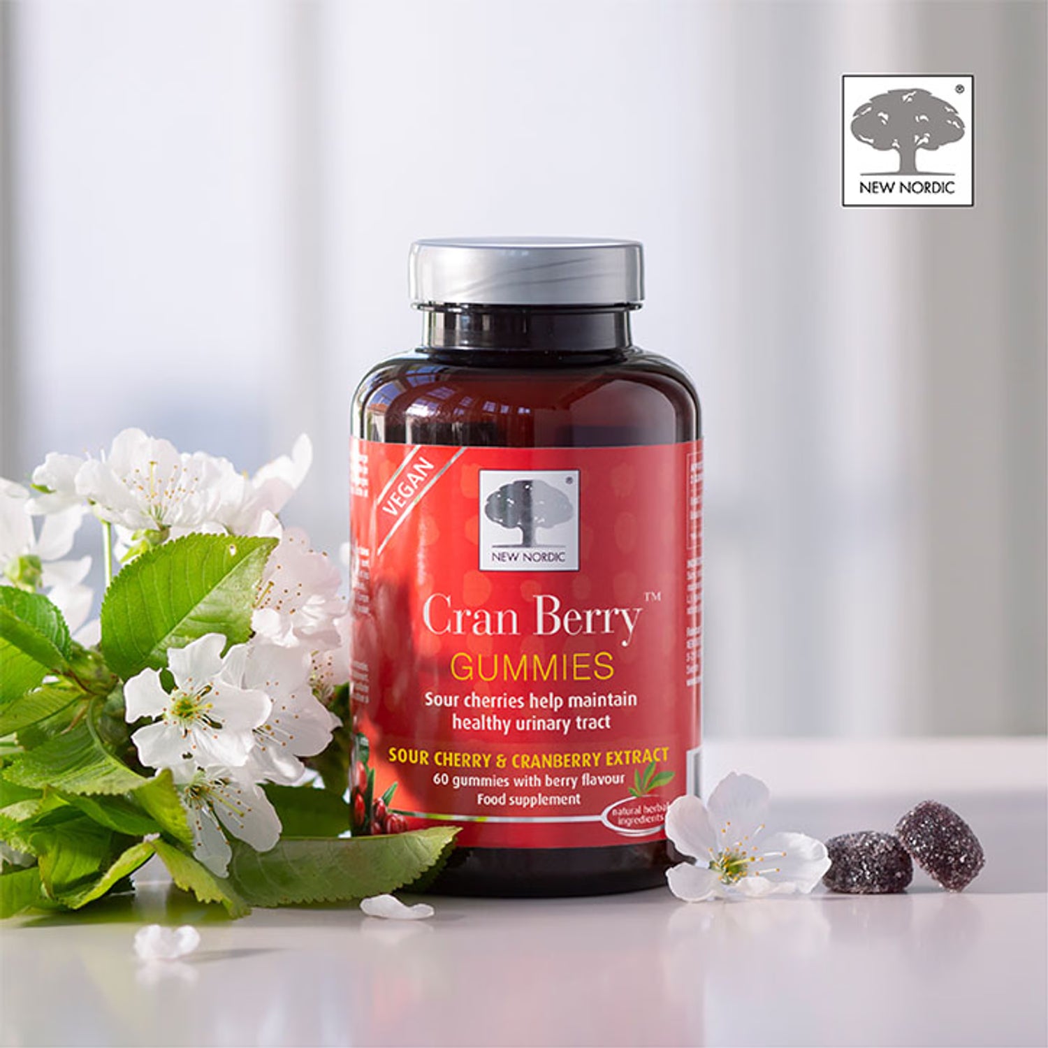 Urinary Tract Support Cranberry and Sour Cherry Gummies 60s