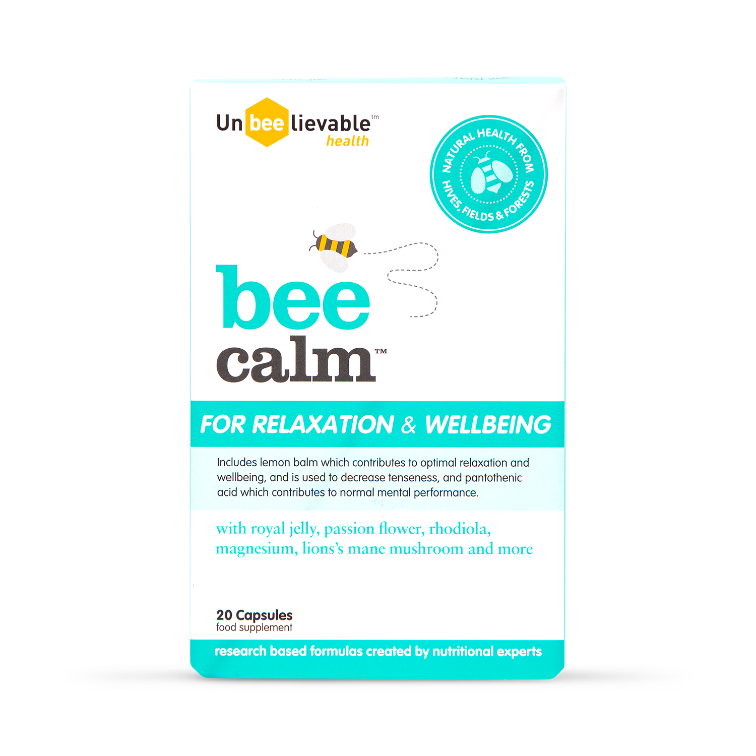 Natural Relaxation and Wellbeing Support Supplement 20 Capsules