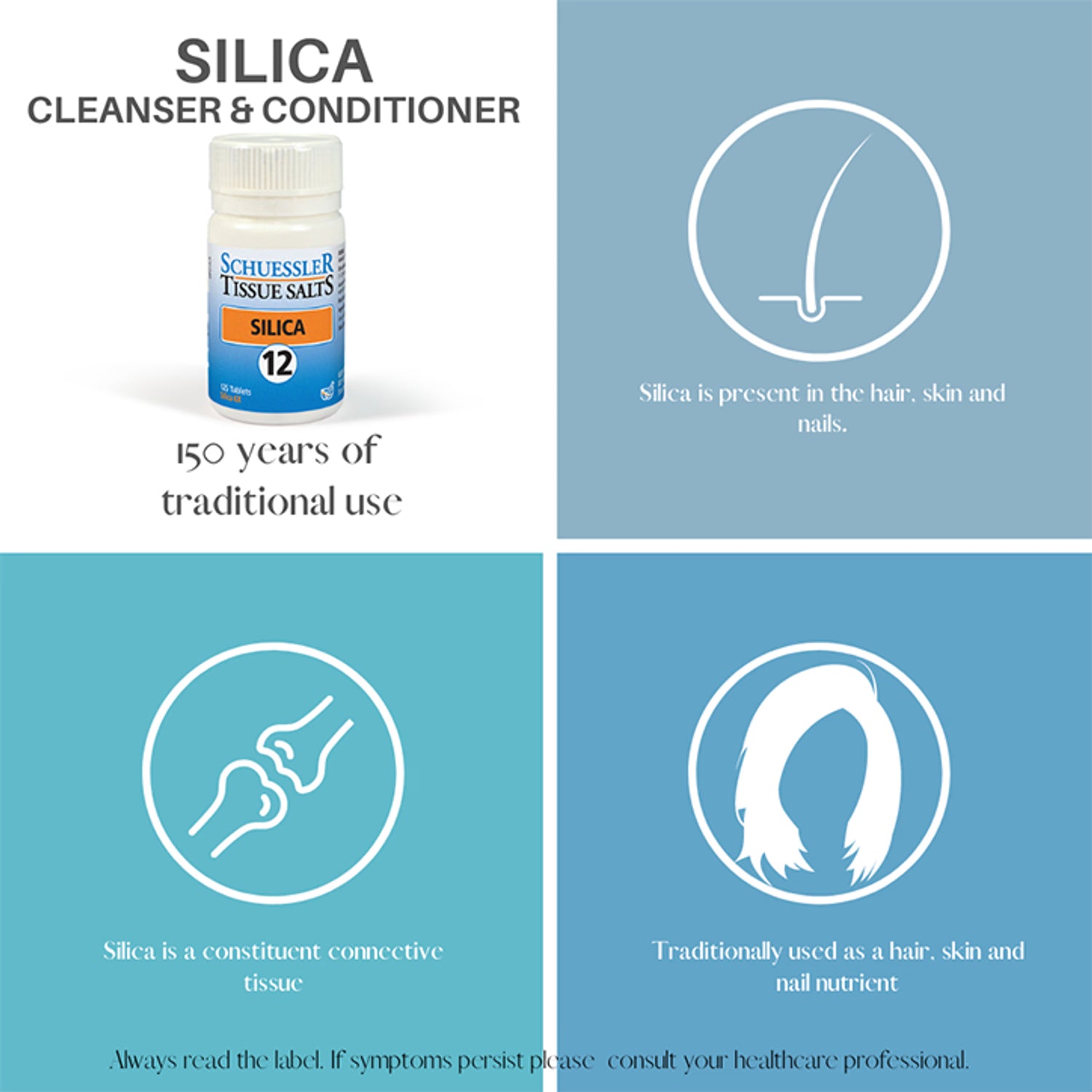 Silica No. 12 Tissue Salt Homeopathic Remedy 125 Tablets