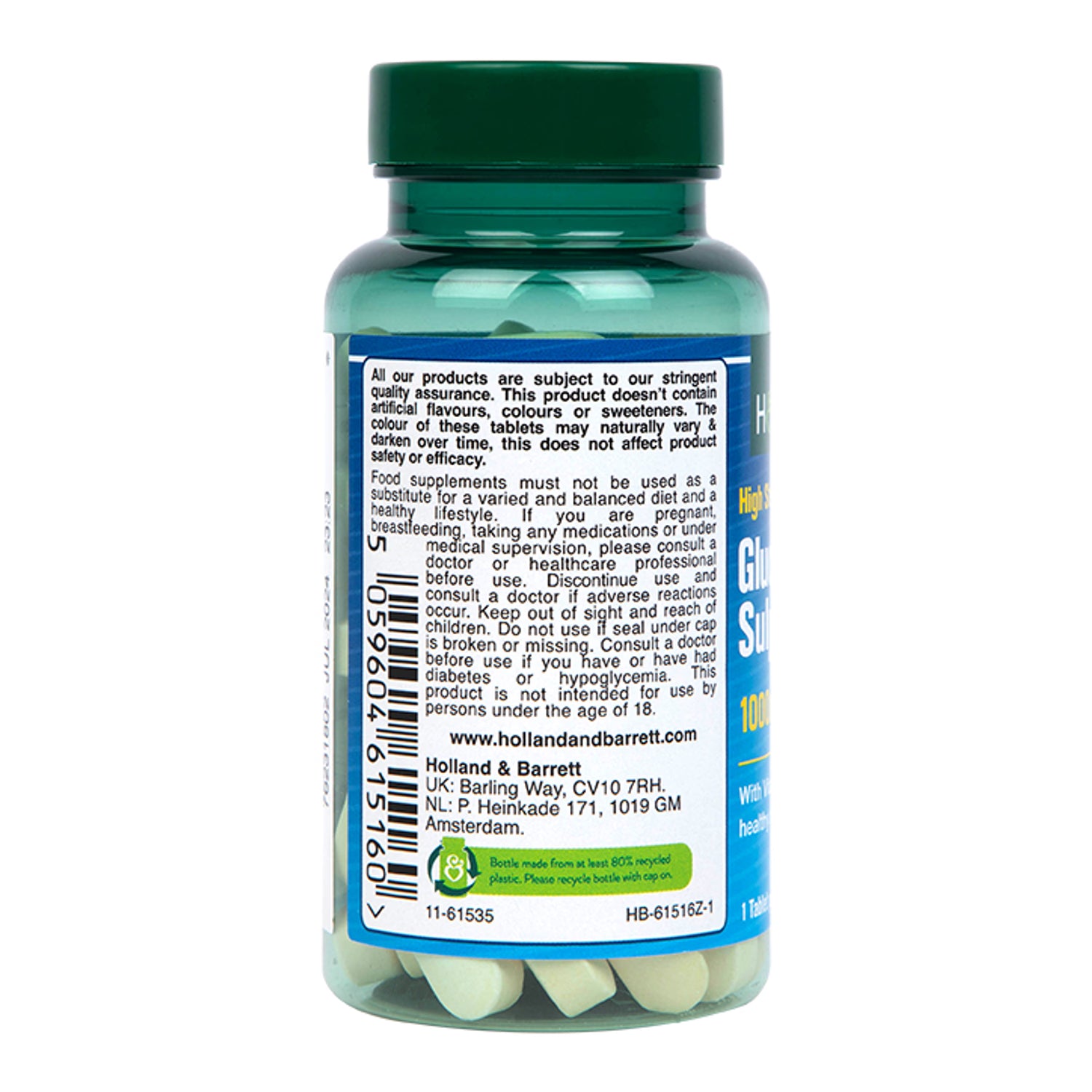 Holland Barrett Glucosamine Sulphate 1000mg 60 Tablets