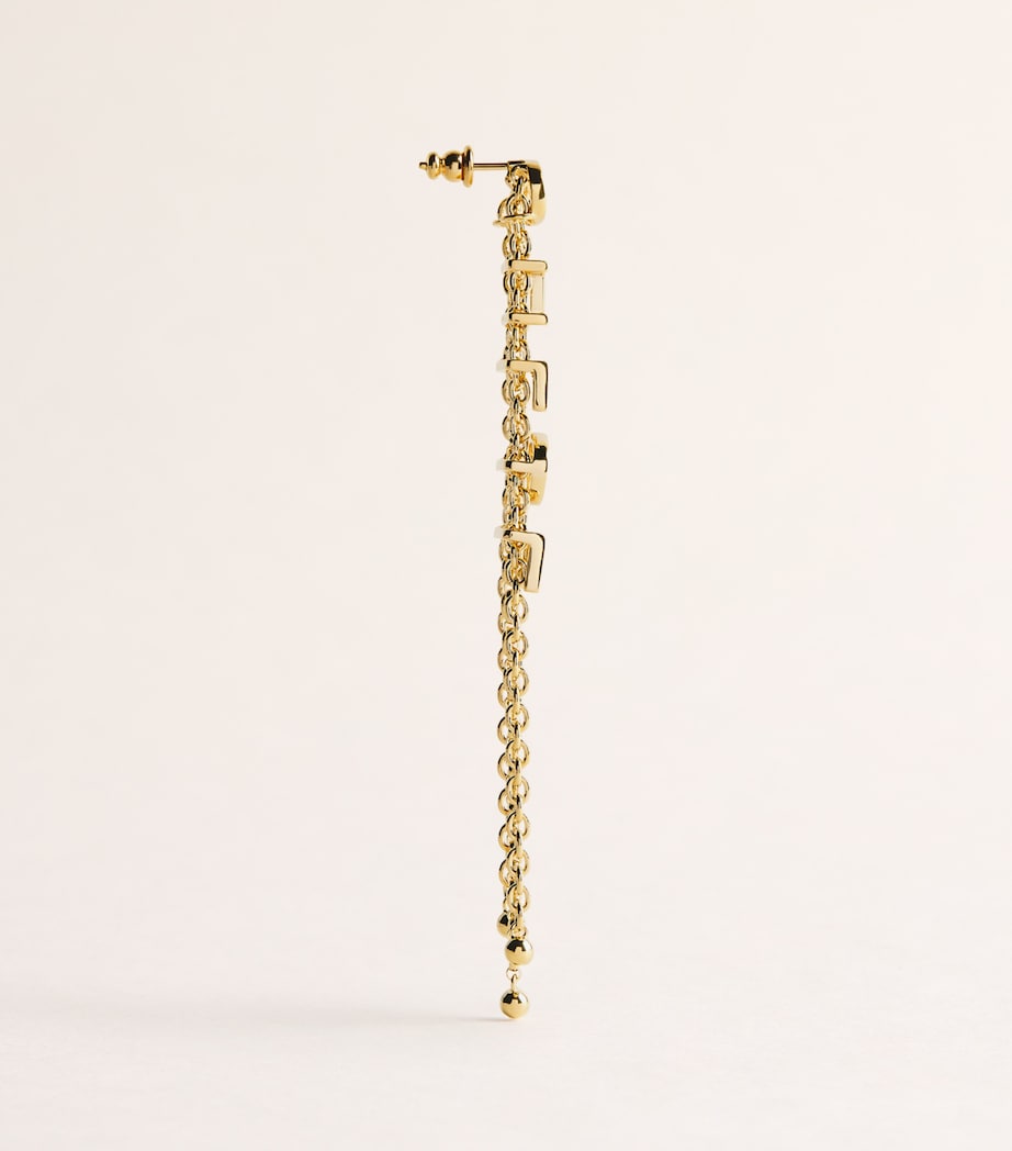 Chloé Mini Belt drop earrings in brass - British product
