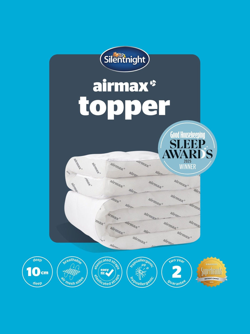 Silentnight White Airmax 1000 Extra Deep Mattress Topper (British brand)