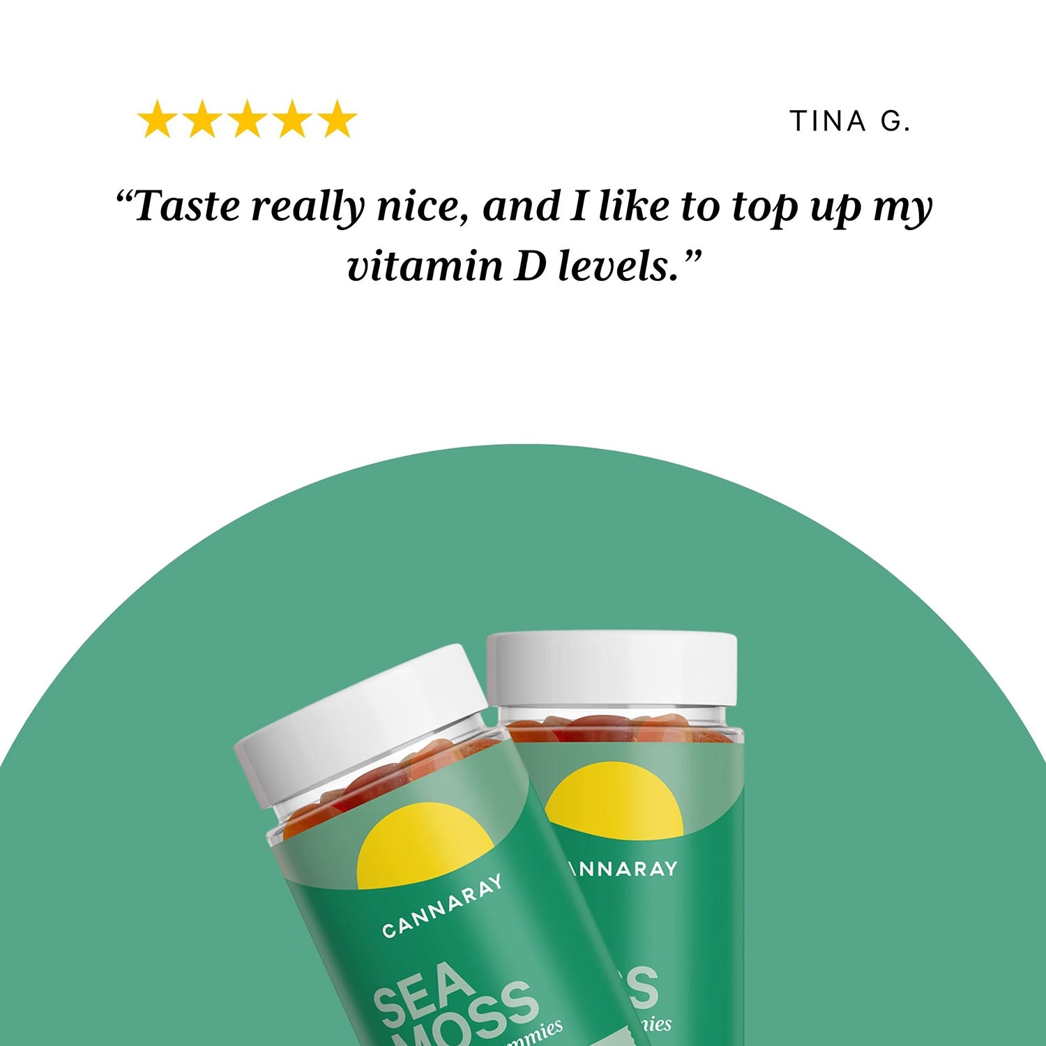 Cannaray Sea Moss Wellness 60 Apple Flavour Gummies 500mg