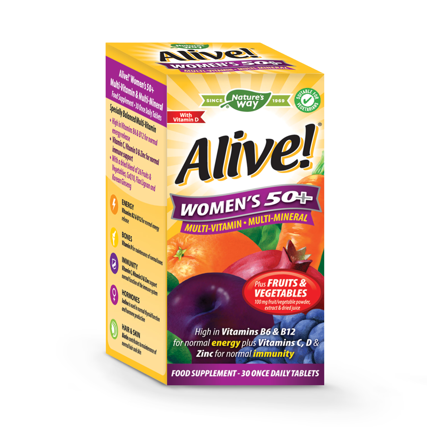 Multivitamin and Mineral Supplement for Women Over 50 30 Tablets