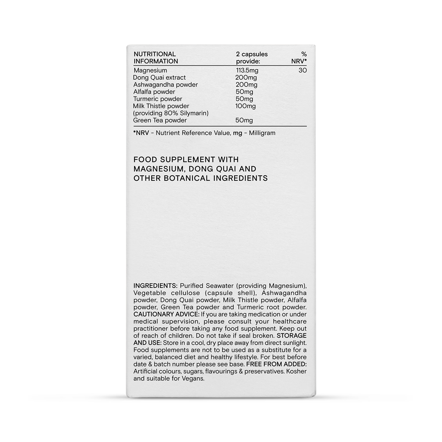 Wild Nutrition Food Grown Menopause Complex for Women 60 Capsules