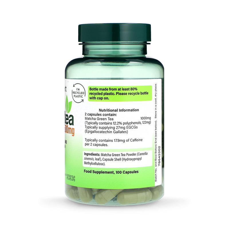 Holland Barrett Matcha Tea 500mg 100 Capsules
