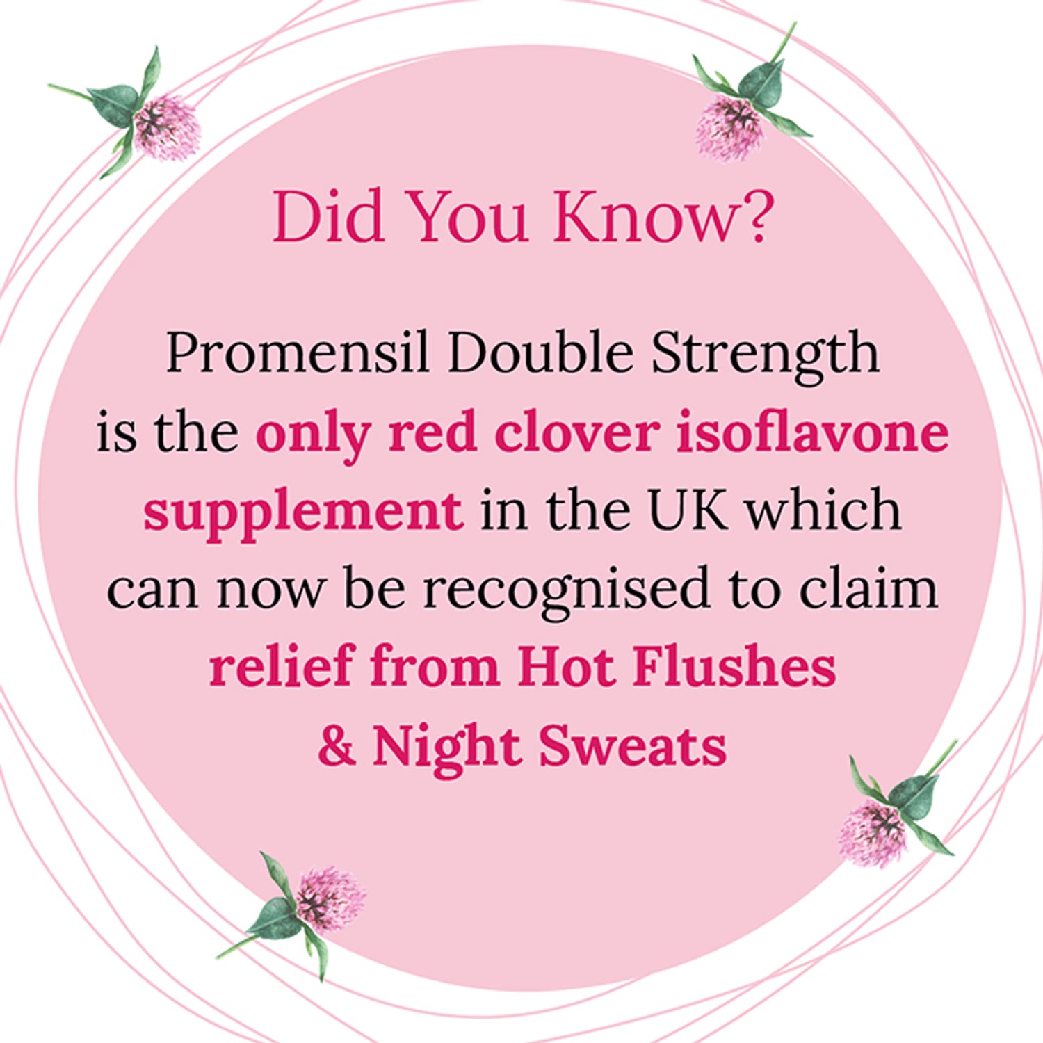 Double Strength Menopause Support Supplement with Red Clover Isoflavones 60 Tablets