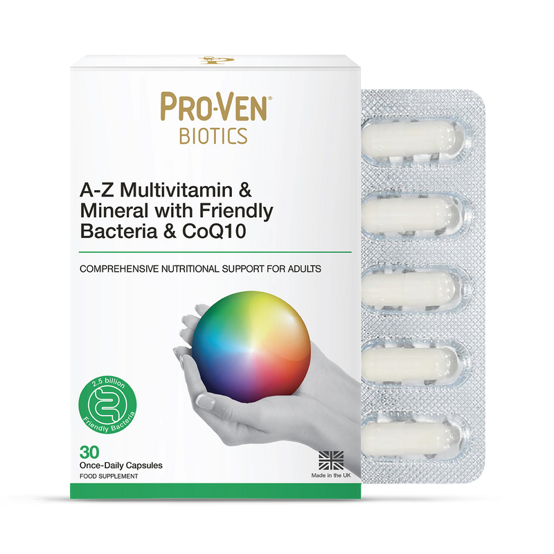 A-Z Multivitamin and Mineral with Probiotics and CoQ10 30 Capsules
