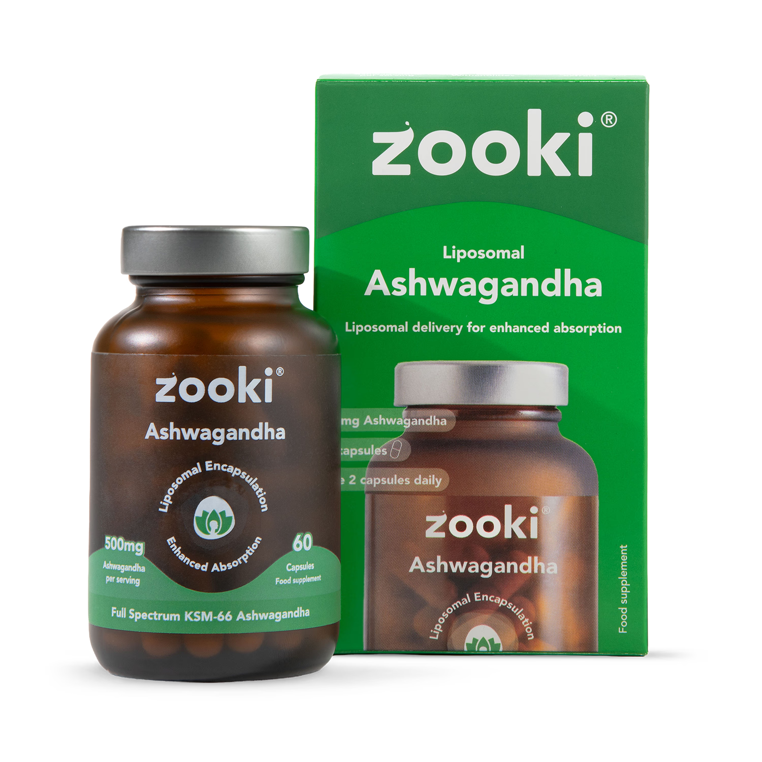 Liposomal Ashwagandha and Curcumin Liquid Supplement 15ml Sachet