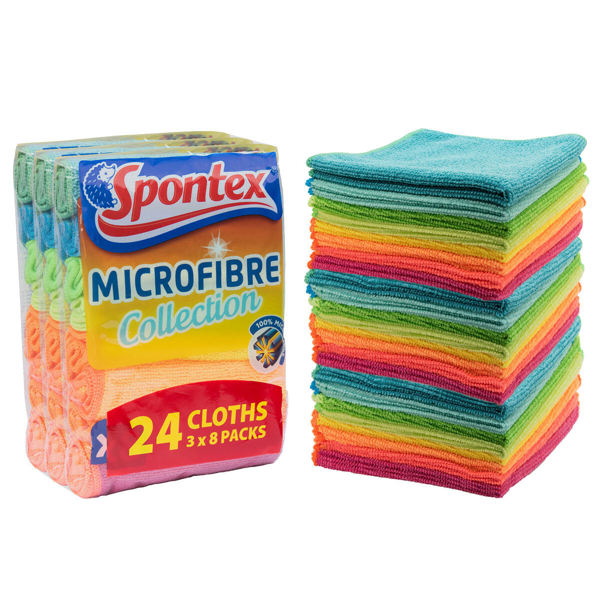 Spontex Microfibre Cloths, 24 Pack GOODS Costco UK