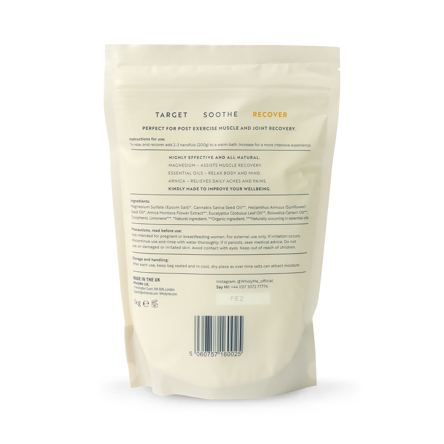 Muscle Recovery Magnesium Sulfate Bath Salts 200g
