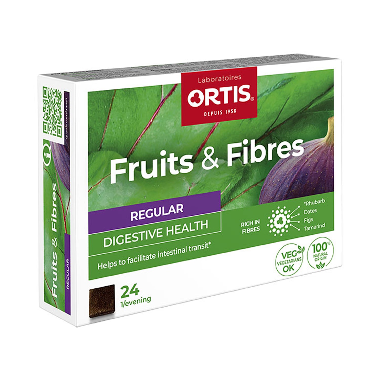 Natural Fibre Digestive Transit Chewable Cubes 24 Pack