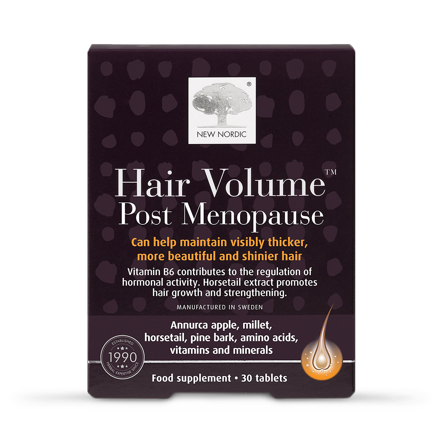 Hair Volume Post Menopause Support Tablets with Biotin and Zinc 30 Tablets