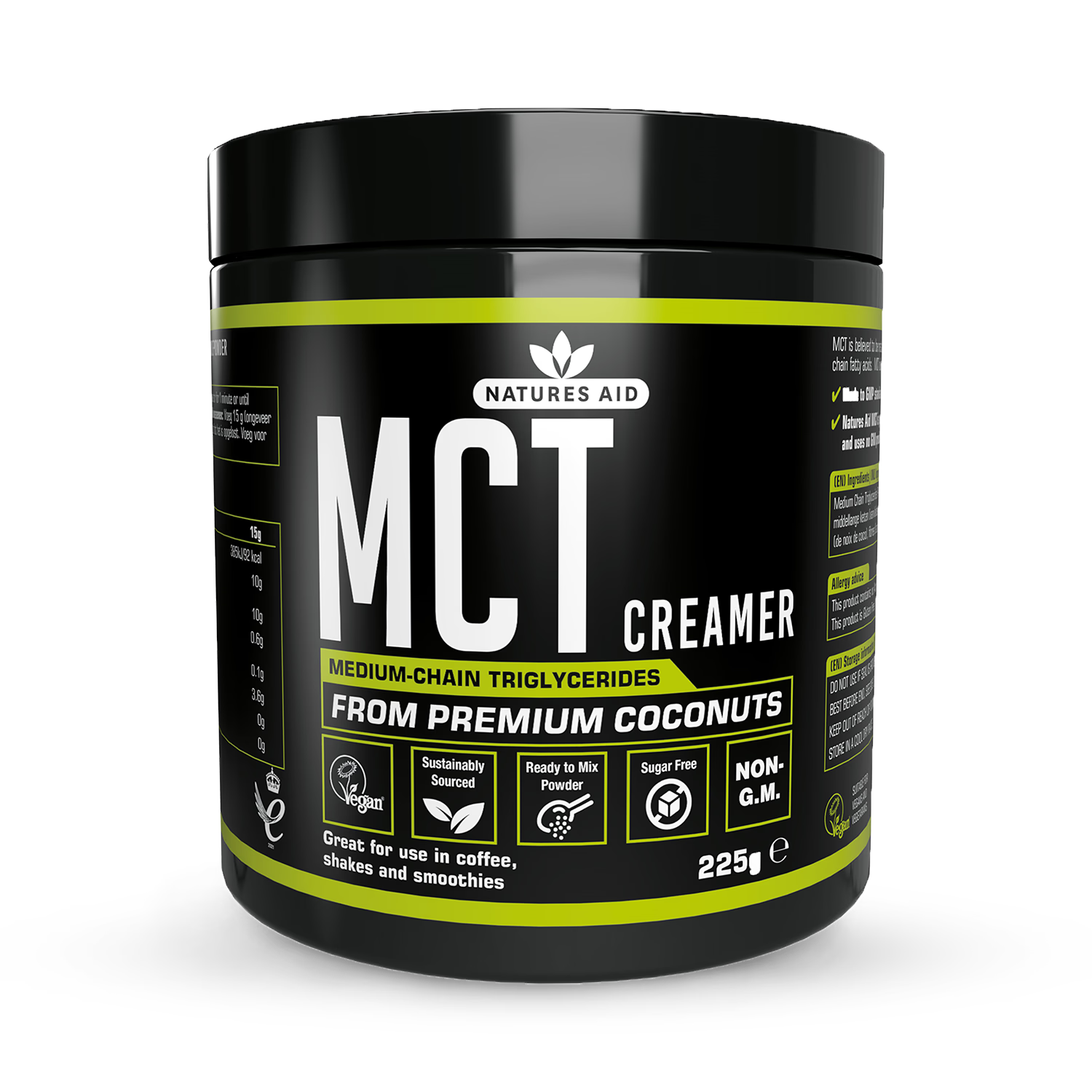 Cream Flavoured Medium Chain Triglyceride MCT Powder 225g