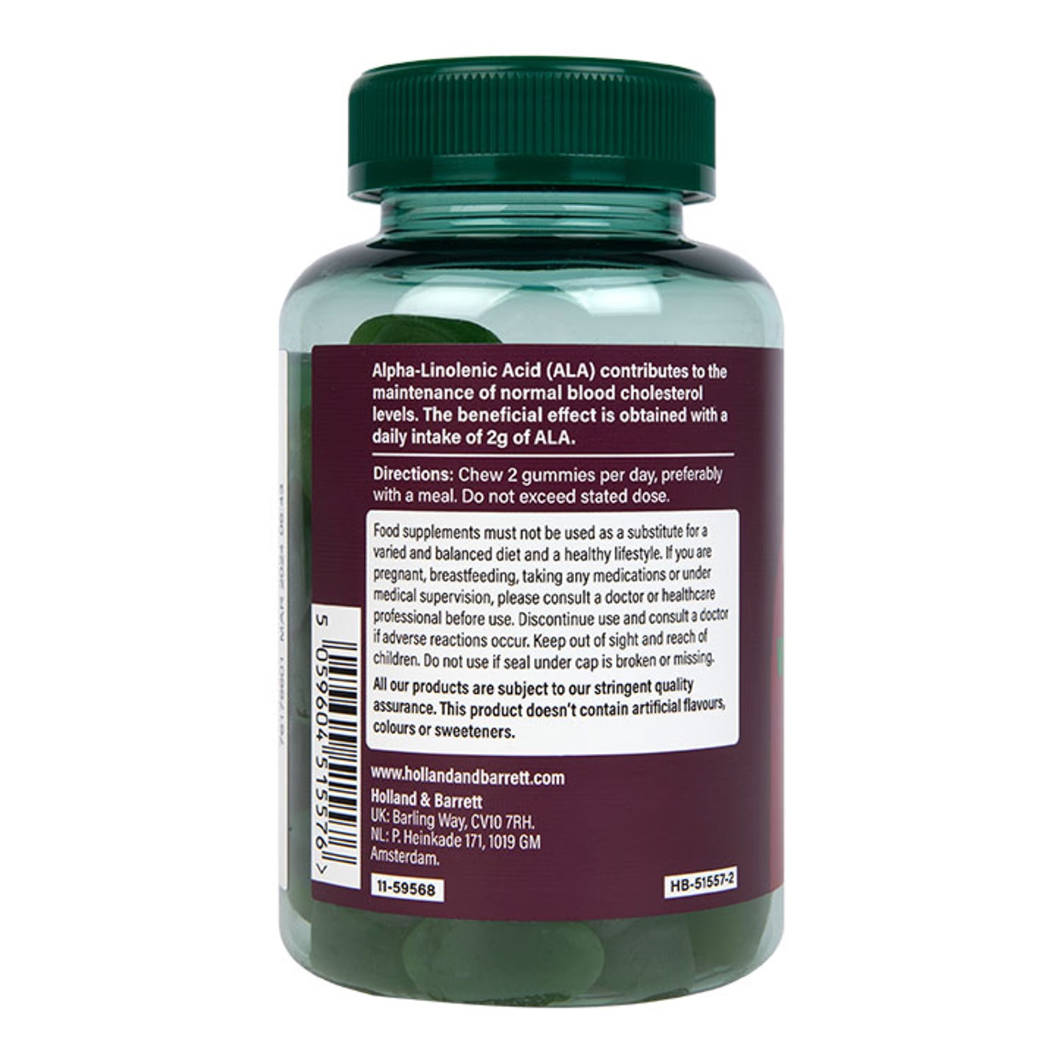 Holland Barrett Vegan Triple Omega 3-6-9 Oil 60 Gummies