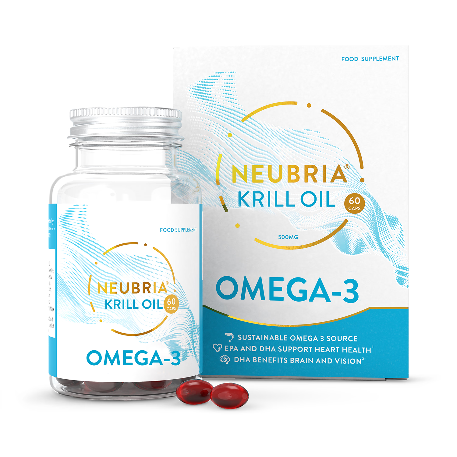 Antarctic Krill Oil Omega-3 Supplement 60 Capsules
