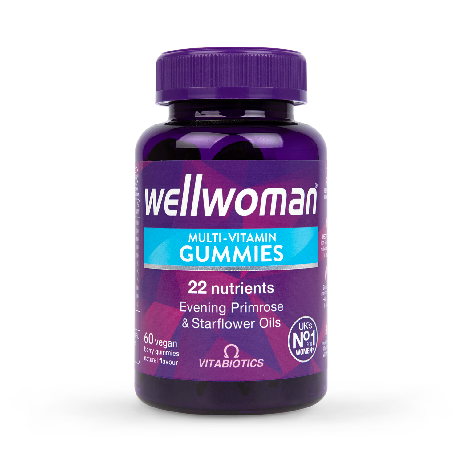 Women's Multivitamin Berry Flavour Gummies with Evening Primrose and Starflower Oils 60 Pack