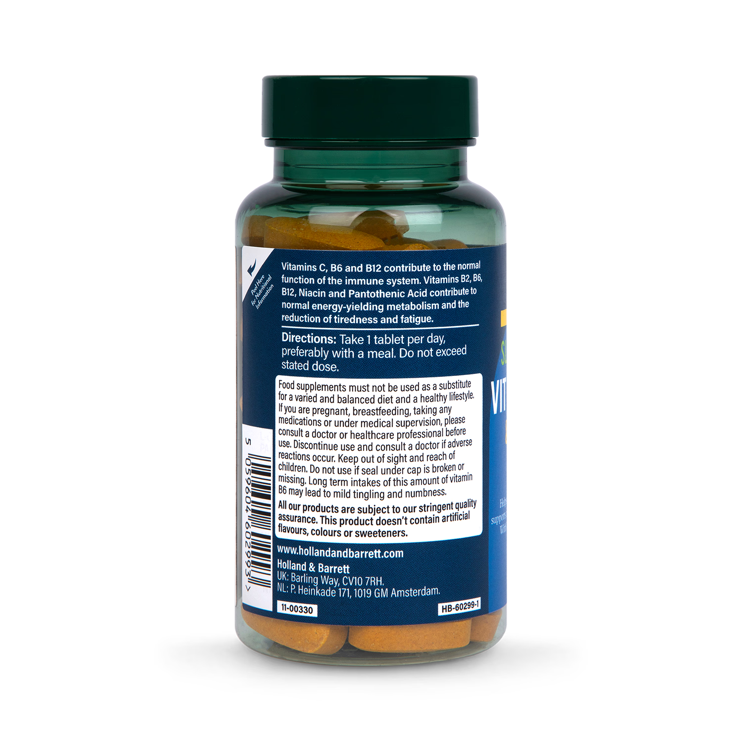 Holland Barrett Super Strength Complete Vit B Complex Vitamin C 60 Tablets