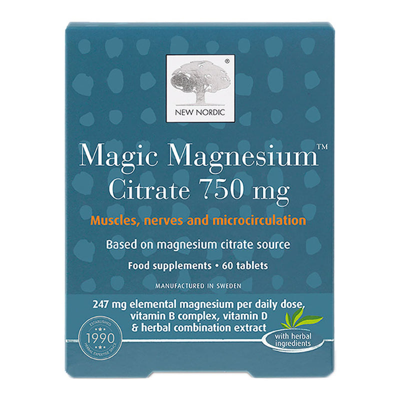 Magnesium Citrate Supplement with B Vitamins and Vitamin D 60 Tablets