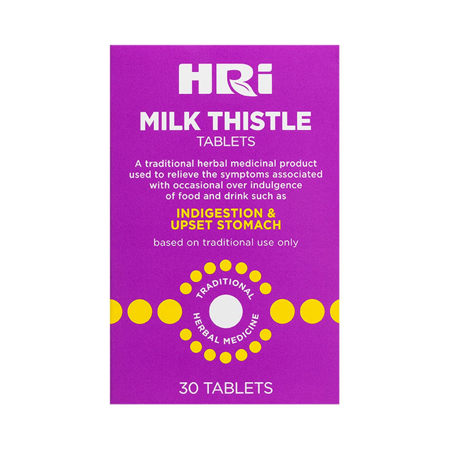 Milk Thistle Herbal Tablets 30 for Upset Stomach Relief