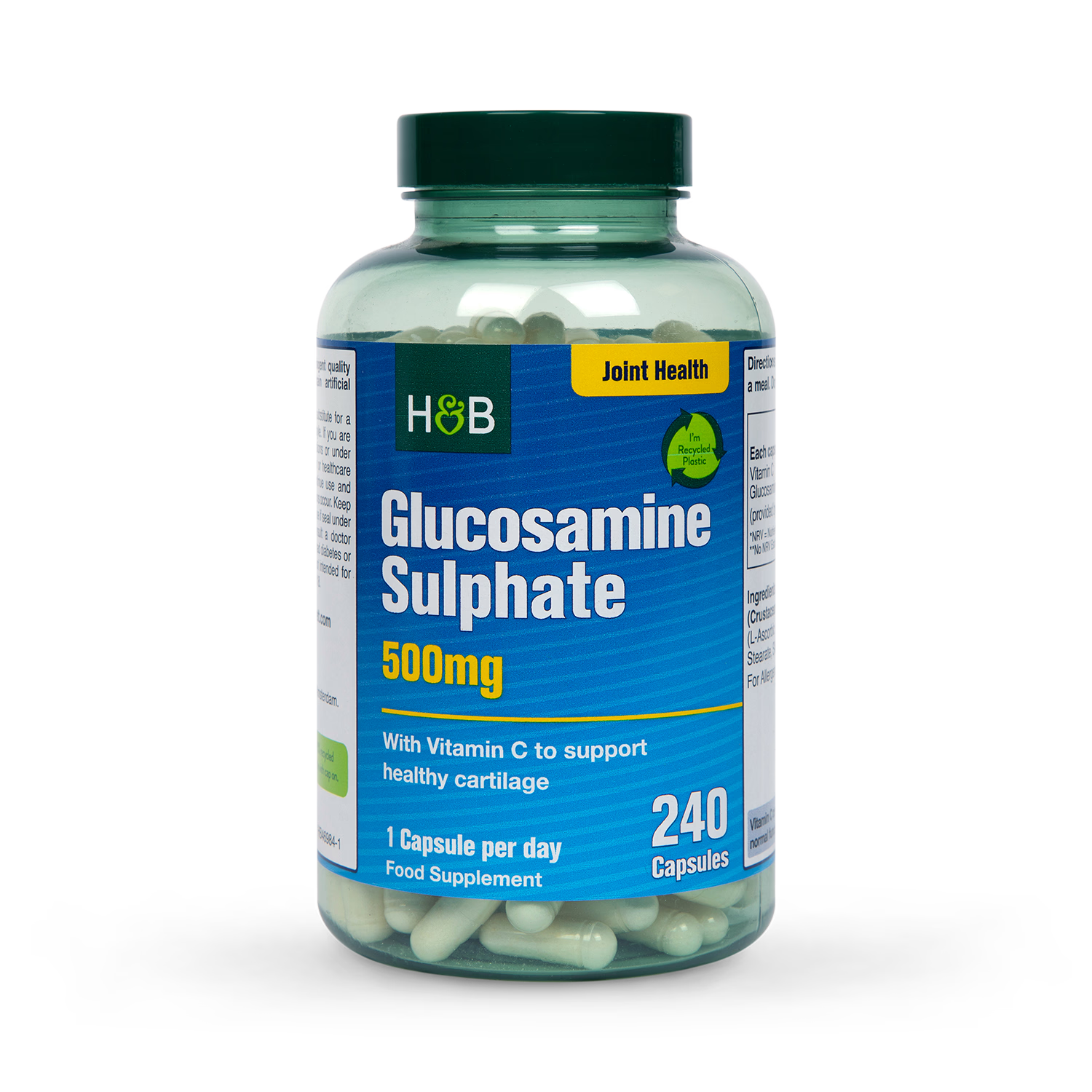 Glucosamine Sulphate 500mg Capsules with Vitamin C for Joint Support 240 Count